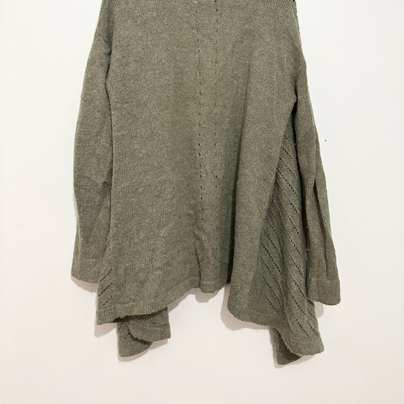 Lou & Grey open front knit green cardigan sweater waterfall alpaca wool blend - Picture 5 of 5